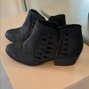 Soda Black Ankle Booties with Cutout Design